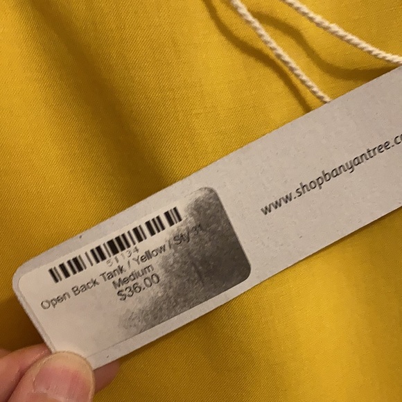 North shore open back tank/yellow size medium - Picture 5 of 8